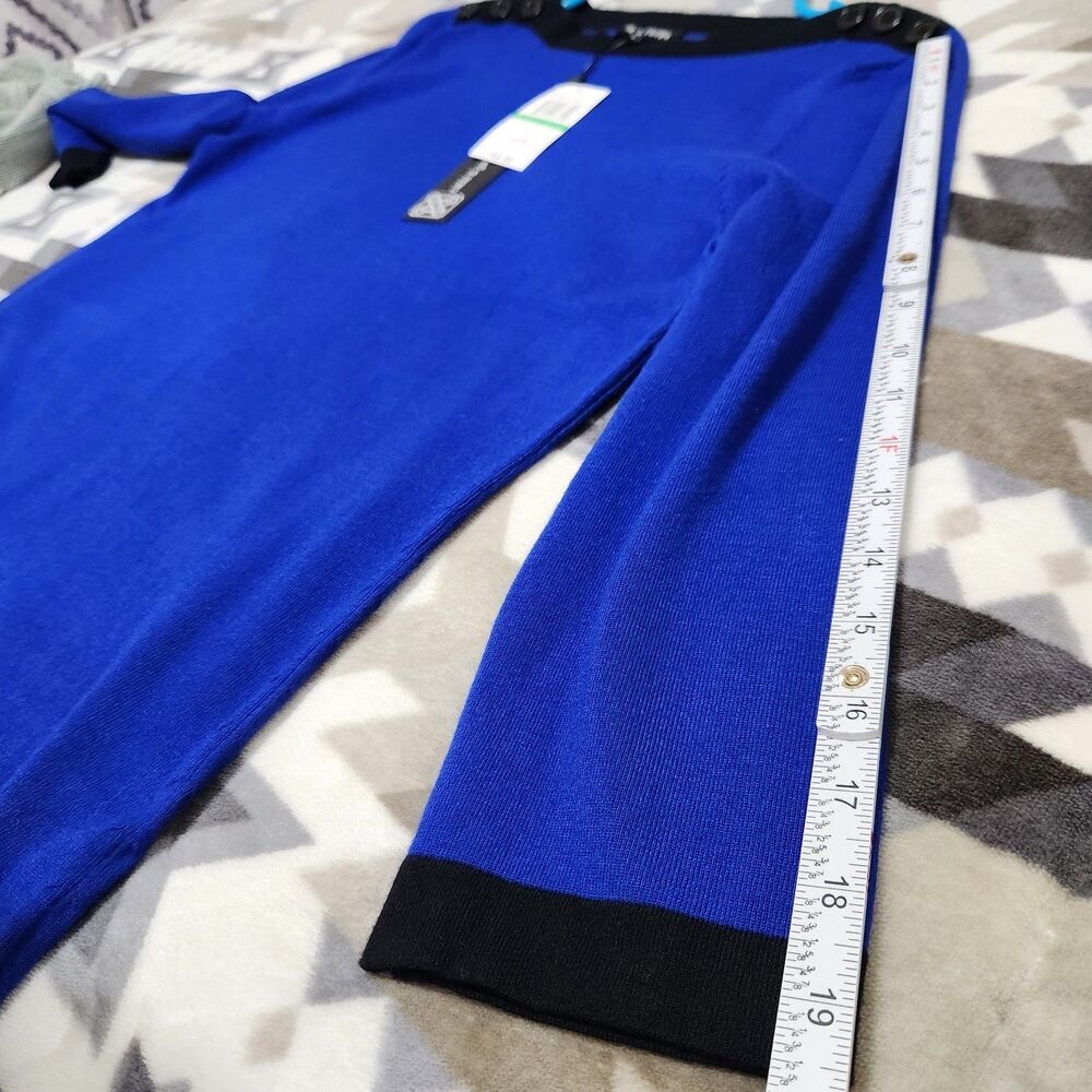 Cable and Gauge Top Sweater Size Large Royal Blue Color - Picture 8 of 13